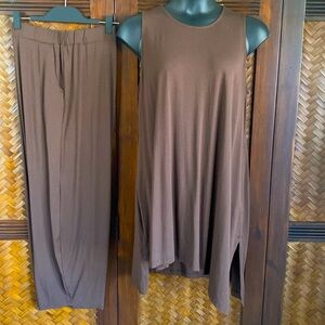 ALEMBIKA - Brown Tunic & Flow pant Size 6(16W-18W)